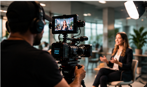 Gravação profissional de vídeo institucional